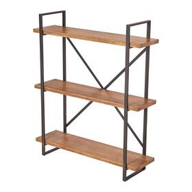 International Caravan 700493946020 Hamburg Contemporary Book Shelf Brown Transitional Rustic