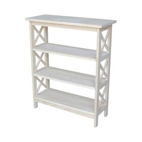 International Concepts 727506005949 Unfinished Parawood X-sided Shelf Unit 3 Tier