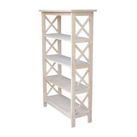 International Concepts 727506005956 Unfinished Parawood X-sided Shelf Unit 4 Tier