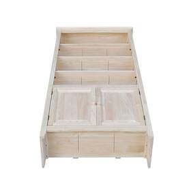 International Concepts 727506545919 72-inch Shaker Bookcase Unfinished Transitional