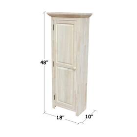 International Concepts 727506679003 Solid Wood Storage Cabinet Cupboard Unfinished 48 Inch
