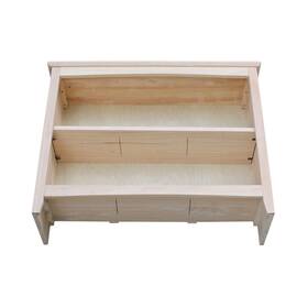 International Concepts 727506685851 Shaker Solid Wood Bookcase Unfinished 30 In H
