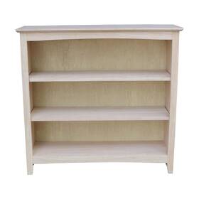 International Concepts 727506686049 Shaker Solid Wood Bookcase Unfinished 36 In H