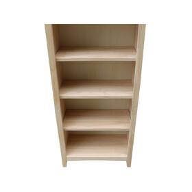 International Concepts 727506686865 Shaker Bookcase Unfinished 60 In H