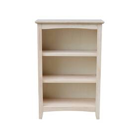 International Concepts 727506686872 Shaker Bookcase Unfinished 36 In H