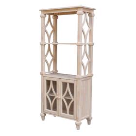 International Concepts 727506741922 Josephine Solid Wood Bookcase Unfinished Traditional