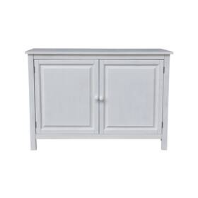 International Concepts 727506768783 Solid Wood Storage Cabinet Cupboard Chalk 34 Inch