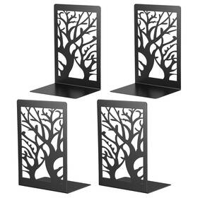 Jianta Jt-bg257 Book Ends Tree Design Modern Metal Bookends For Shelves Black