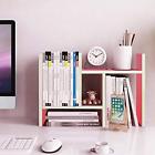 Jmss00013 Desktop Organizer Office Storage Rack Adjustable Wood Display 689248817689