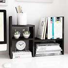 Jmss00022 Desktop Organizer Office Storage Rack Adjustable Wood Display 689248817719