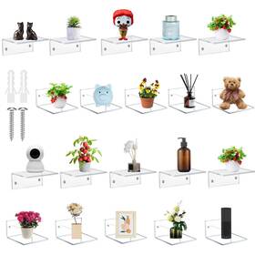 Km-220629-a Juexica Small Acrylic Floating Shelves For Wall Adhesive Mounted