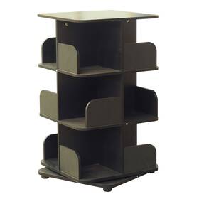 K&b 742948992619 Revolving Bookcase Black Transitional