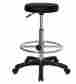 Kc96kg-gg Flash Furniture Adjustable Drafting Stool Backless Medical Chair Wheeled Office Foot Ring Seat 812581012064