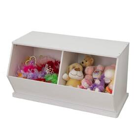 Kidkraft B005tpmzzo Wooden Double Storage Unit White - Kids Toy Organizer Furnit