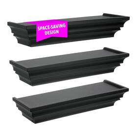 Fn00281-5mc Kiera Grace Madison Classic Crown Molding Floating Wall Shelves Robust