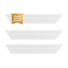 Fn00284-6mc Kiera Grace Madison Classic Crown Molding Floating Wall Shelves Robust