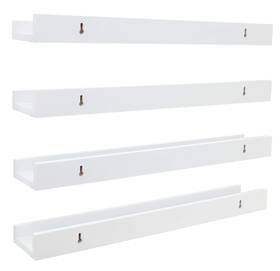 Fn00386-7mc Kiera Grace Engineered Wood Floating Shelves - 23 Inch White 4cs Wall-mounted