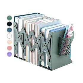 Kingsmile 704444190197 Book Ends Adjustable Bookends For Shelves Metal Green