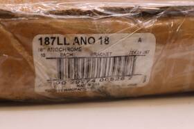 187llano18 Knape & Vogt 10-pk And Heavy Duty Shelf Brackets Steel Anachrome 18 Inch