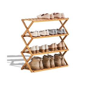 Kwude 742221929158 2 To 5 Tier Shoe Rack Multi Foldable Bamboo Organizer Ra... Fast Ship