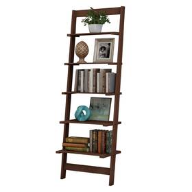 B07yt2k7l6 Lavish Home 5-tier Ladder Shelf - 50-inch Narrow Leaning Bookshelf Wooden Bookcase For Liv