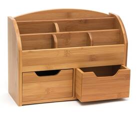 Lipper International 809393890478 Bamboo Space Saving Desk Organizer