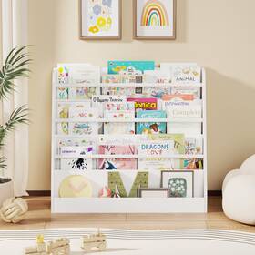 Lkeiyay B0dmz81g8b Kids Bookshelf4 Tier Montessori Bookcase Kid Roomtoddler Book Display
