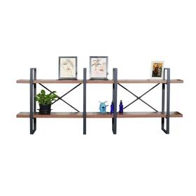 Lotus 763724311479 Home Walnut Color Etagere Bookcase