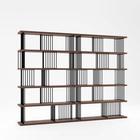 Lotus 763724311691 Home 72.6 Inch H X 94.4 W Iron Etagere Bookcase -