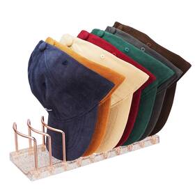 Dgmj001 Ltlutu Rose Gold Hat Stand And Cap Organizer 9-hat Rack Sturdy Metal Baseball H