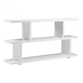 Macari 840026494700 Mitsi Open-back Modern Bookshelf White Lacquer Small