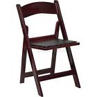 Mahogany Chair Folding Padded Black Seat Resin Hercules Series Resin... Vinyl 847254022965