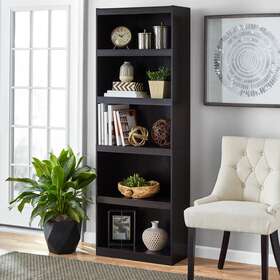 5623 Mainstays Framed 5-shelf Bookcase Espresso