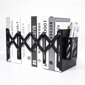 Marte Vanci Mva-na3096-03 Adjustable Bookend Desktop Bookshelf Metal For Black