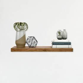 62724 Mcs Walnut Woodgrain Floating Shelf 36 Inch X 8 In Single