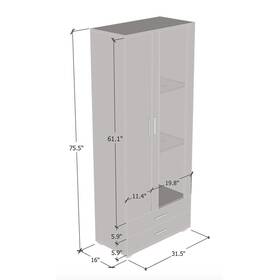 Meble Furniture 728614030670 Soho Modern 2-door Modular Bookcase Black And Contemporary
