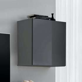 Type-60 Meble Furniture 738607377392 Fly Wall Mounted Floating Bookcase Cabinet Gray Modern And Contemporary