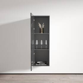 Meble Furniture 738607382822 Strick And Bolton Hadi Wall-mounted Bookcase Gray Modern Contemporary