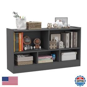 Medimall B0bqhqc26h 5 Cube Kids Toy Storage Organizer 2-tier Wooden Cabinet Rack