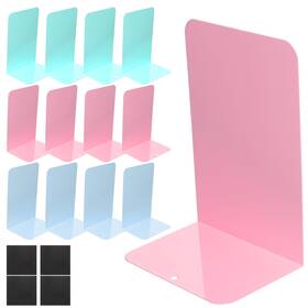 Mekueeex 740450 1 Vcl0nlej 6 Pairs Metal Bookends Book Stopper For Shelves Office Macaron Colors