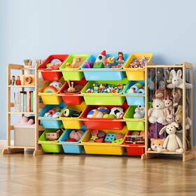 B0fs17zbps Mirolam Toy Storage Organizer Bookshelf And Stuffed Animal - Playroom