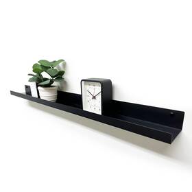 Mt-shlf-chnl-36-blk Mitus Floating Display Shelf - Wall Mounted Modern Industrial Metal Channel