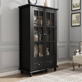 Mk-kf330026-01 763271162586 Curio Buffet Cabinet Bookcase Display China