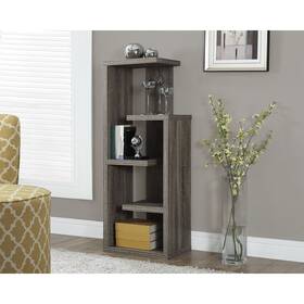 Monarch Specialties 878218000460 Bookshelf Bookcase Etagere 4 Tier 48 Inch Height Office Taupe