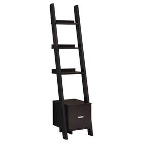 I-2765 Monarch Specialties Bookshelf Bookcase Etagere Corner Ladder 69 Inch H Office