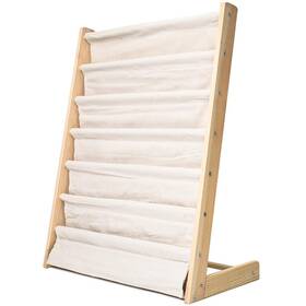 Morimoe B08j2tsd33 Sling Bookshelf Kids Book Rack Storage Natural Beige W60cm
