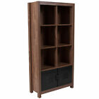 Nanjn21736bf Flash Furniture Wood Storage Shelf Metal Doors Brown 889142215110