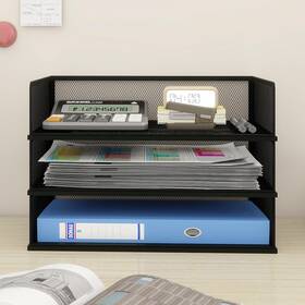Natwind 762668778904 3 Tier Letter Trays File For Desk Stackable Desktop Paper Orga