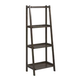 New Ridge Home Goods 814323020917 Newridge Dunnsville Solid Wood 4-tier Ladder Shelf Espresso Transitional C