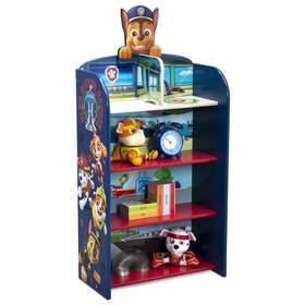 Fl86842pw Nick Jr. Paw Patrol Wooden Playhouse 4-shelf Bookcase For Kids By Delta Children
